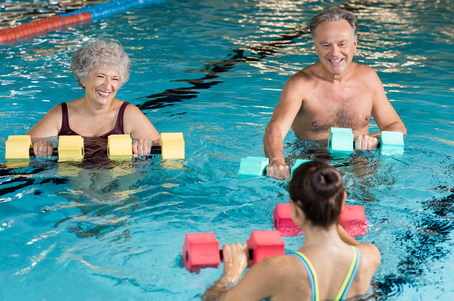 Water Aerobics As The Strength Training For Seniors And Needed Exercise 