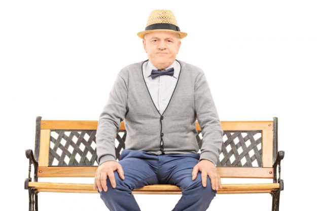 Grumpy Old Man complaining senior