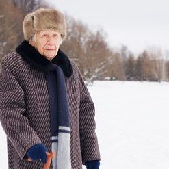 Portrait of the old woman in the winter Tips to Reduce Elderly Depression