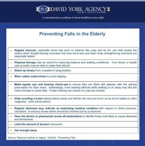 preventing falls in the elderly