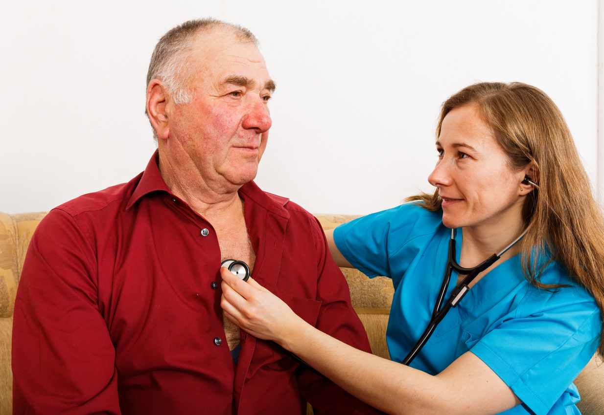 Elderly man on cardiology examination seek palliative care