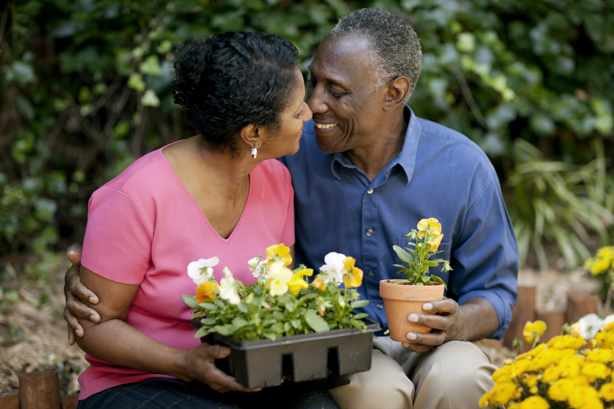 Senior couple staying fit while social distancing in Bayside, Queens.