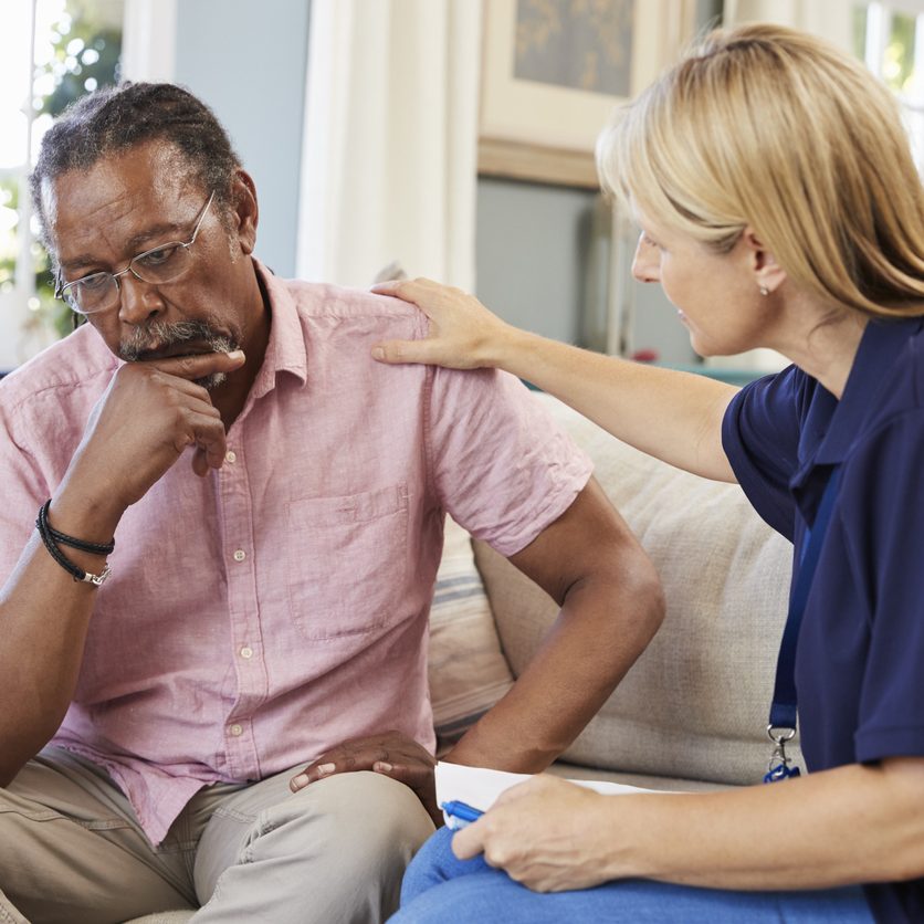 Elderly man receives care for ALS-induced depression