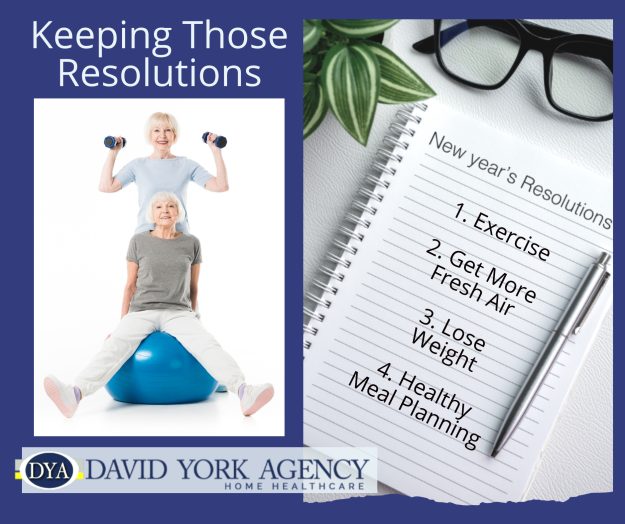 Keeping new year's resolutions for exercise and weight loss in seniors